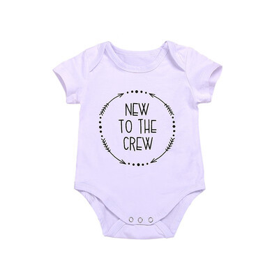 

Infant Baby Short Sleeve Letter Print Rompers Kids Girls Boys Bodysuit Jumpsuit Newborn Clothes