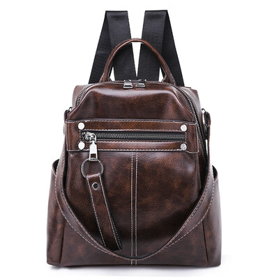 

Backpack female Korean casual Joker retro bag ins ultra-hot fashion ladies backpack tide