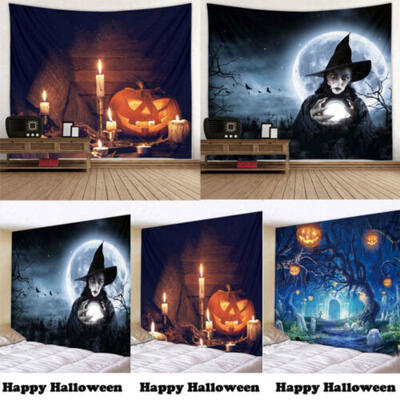 

Wall Hanging Tapestry Halloween MagicianS Library Livingroom Sheet Bedspread