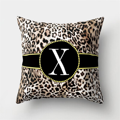 

Toponeto English Alphabet Pillow Print Cushion Flower Pillowcase Cover Room Decoration