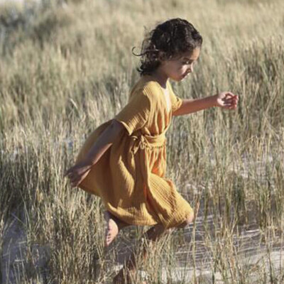 

Toddler Kids Baby Girl Linen Ruffle Princess Casual Beach Dress Outfits Clothes