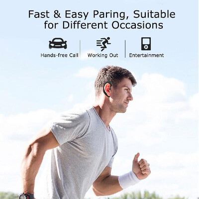 

YA09 Bluetooth 50 Headphones Single Earphone No Pain Ear-hook Design IPX5 Waterproof with Mic Sports Headset with Charging Case