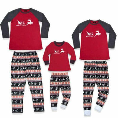 

Christmas Family Matching Pyjamas PJS Set Xmas Santa Sleepwear Nightwear Gift