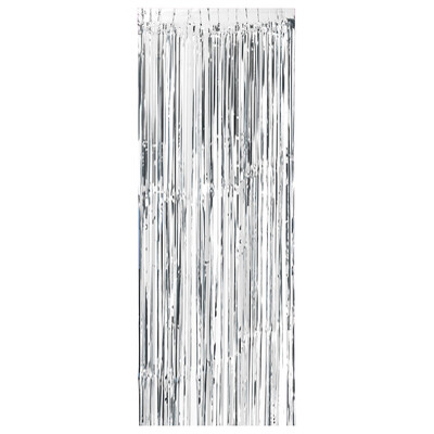 

100 300cm Metallic Foil Fringe Curtain Tinsel Shimmer Window Door Curtain Wall Backdrop Panel Decoration for Wedding Christmas P