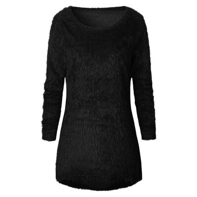 

Womens Long Sleeve V Neck Warm Winter Jumper Knitted Swearter Loose Pullover Top