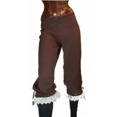 

Women Retro Renaissance Victorian Era Costume Pants Ruffles Pantaloons Bloomers