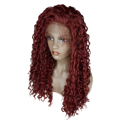 

Fluffy Curly Long Lace Frontal Synthetic Wig