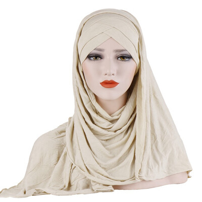 

Women Scarf Muffler Bubble Solid Muslim Hijab Head Scarves Wrap Shawl