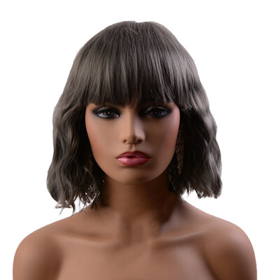 

〖Follure〗Short Bob Hair Wigs 30cm Straight with Flat Bangs Synthetic Colorful Party Wig