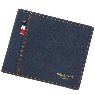 

Men PU Wallet Retro Business Matte Three Fold Short Wallet Coin Bags Fashion Purse Large Capacity