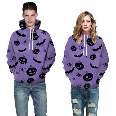 

Toponeto Men Women Mode 3D Print Long Sleeve Couples Hoodies Top Blouse Shirts