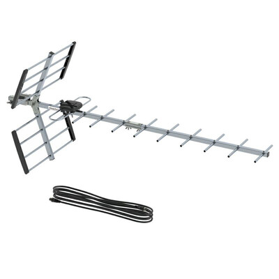 

Leadzm TA-210A Frequency 470-790MHz 10m 3C2V Double-head Black Wire Outdoor Antenna without Stand