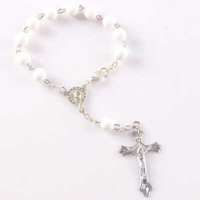 

Catholic Holy Cross Bead Bracelet Beautiful Jewelry Stamp Crucifix Bead Bracelet