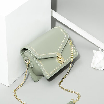 

Advanced foreign gas womens bag 2019 Chao Korean version texture slant bag fashion chain single shoulder small square bag