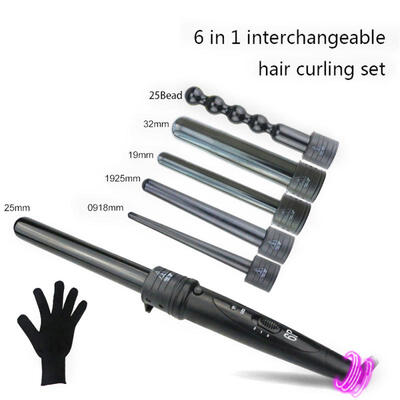 

Burst Multi-function Tube Changer Curling Iron 6 - In - 1 Ceramic Curling Iron Wave Curling IronUK PLUG