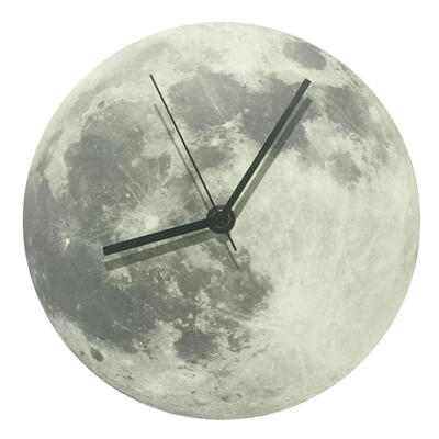 

30cm Moon Wall Clock Waterproof Luminous Home Decorative Hanging Clocks