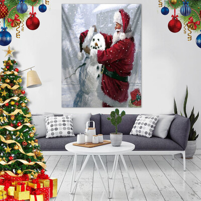 

Siaonvr Santa Claus Tapestry Christmas Gift Blanket Wall Hanging Wall Decoration 29x37In