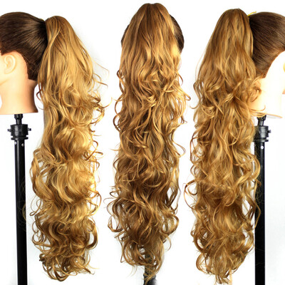

〖Follure〗Long Clip-in Curly Claw Jaw Ponytail Clip In Hair Extensions Wavy Hairpiece