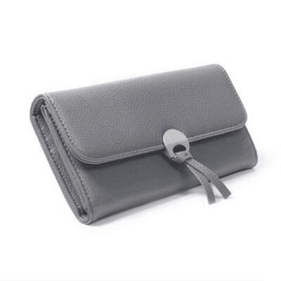 

Simple Style PU Leather Long Wallet For Women Hasp Purse Phone Bag With Card Holder