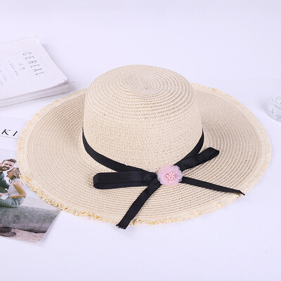 

Beach Hat Korean version of the beach hat female summer stars with a straw hat Bohemia large brim holiday visor
