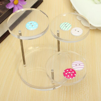 

〖Follure〗Round Button Acrylic Jewelry Display Stand Earring Necklace Ring Display Shelf