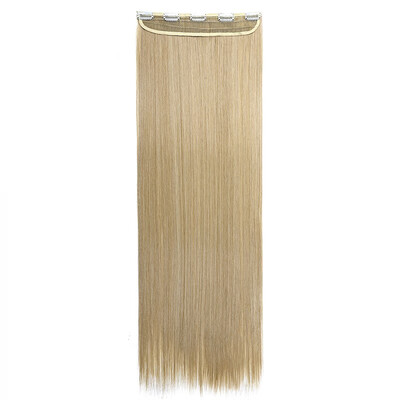 

Synthetic Fiber Clips in on Hair Extension 34 Full Head One Piece 5 Clips Long Silky Straight Curly Wavy