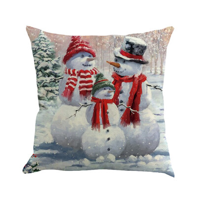 

Tailored Christmas Cotton Linen Sofa Car Home Waist Cushion Cover Throw Pillow Case