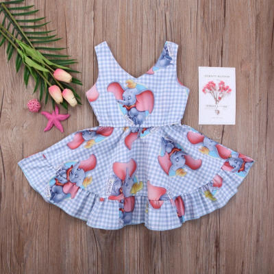 

Kids Baby Girls Princess Animal Plaid Sleeveless Dress Outfits Clothes Sundress 1-6Y