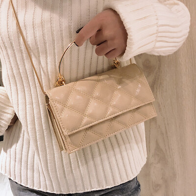 

Textured casual handbag Lingge chain bag Sen Department of small fragrance bag female 2019 new wave Korean version of the Messenger bag