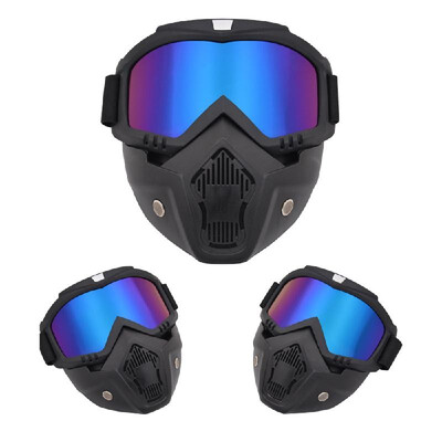 

Modular Mask Detachable Goggles Motorcycle Racing Helmet Protective Face Mask Shield