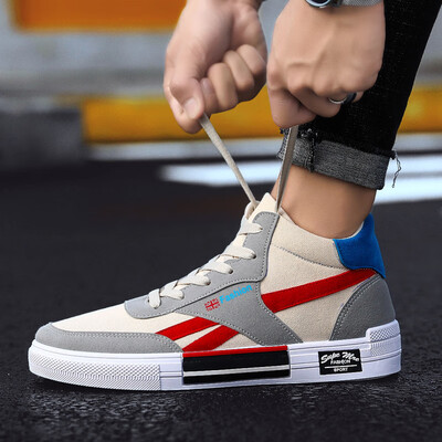 

Mens Shoes Summer Fashion Leisure High-top Canvas Board Shoes
