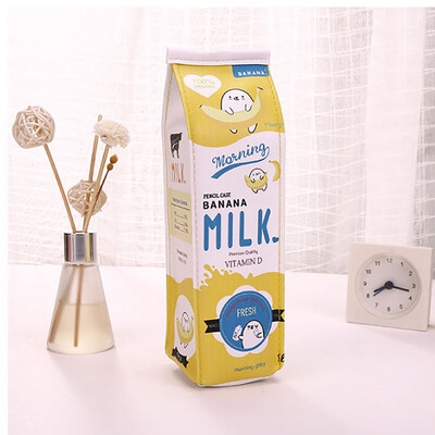 

Siaonvr Cute Pencil Case Creative Milk Pencil Bag For Kids Novelty Item