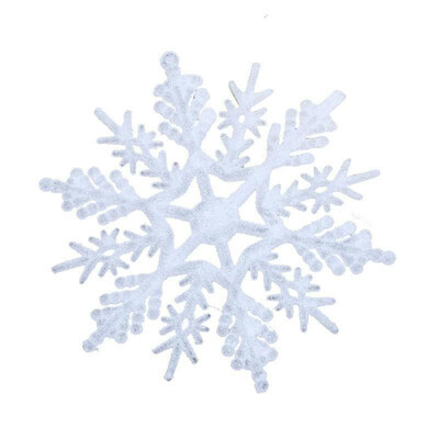 

FUNNYBUNNY 1pcs Multi Color Plastic Glitter Snowflakes Christmas Tree Home Decorations Ornament