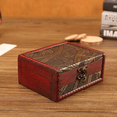 

〖Follure〗Jewelry Box Vintage Wood Handmade Box With Mini Metal Lock For Storing Jewelry T