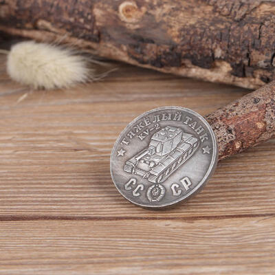

Greensen 1945 Tank Kv-2 Copper Silver Plated Silver Dollar Vintage Collection Coin Commemorative Coin