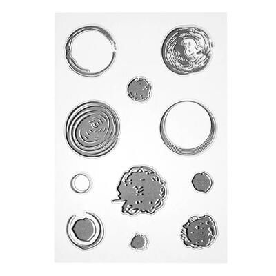 

Irregular Circle Pattern Transparent Silicone Stamp Seal for Album Decal