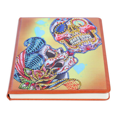 

DIY Skull Special Shaped Diamond Painting 100 Pages Notebook Sketchbook