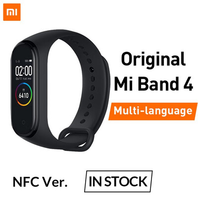 

Newest 2019 Original Xiaomi Mi Band 4 Smart Color Screen Bracelet Heart Rate Fitness 135mAh Bluetooth50 50M Swimming Waterproof