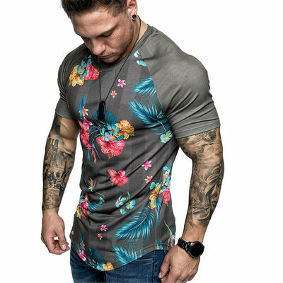 

Mens Casual Gym Summer Slim Fit Short Sleeve Muscle Tee Tops T-shirt Blouse