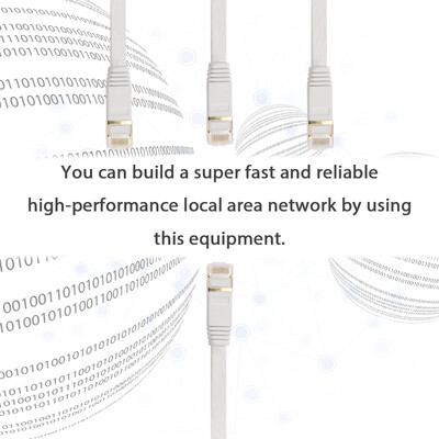 

CAT 7 Ethernet Computer Internet Flat Lan Network RJ45 Connector Cable