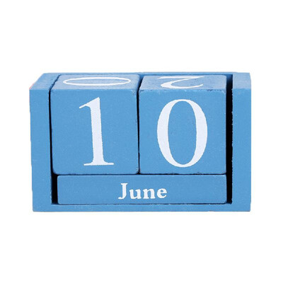 

Wooden Calendar Home Decoration Ornaments Living Room Desktop Display Perpetual Calendar Photography Props