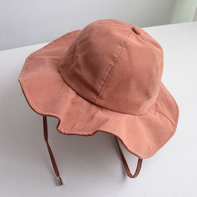 

Summer Baby Sun Hat Girls Bucket Beach Cap Wavy Brim Infant Toddler 6-24 Months