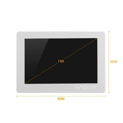 

Andoer 7 Inches LED Digital Photo Frame Desktop Electronic Album 1024600 High Resolution Supports Music 1080P Video Player Clo