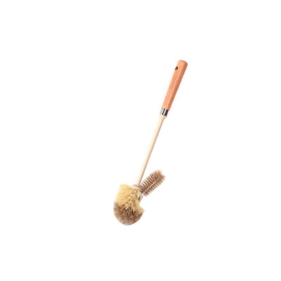 

〖Follure〗Wooden Household Handle Toilet Brush Without Dead Ends Cleaning Tools Useful