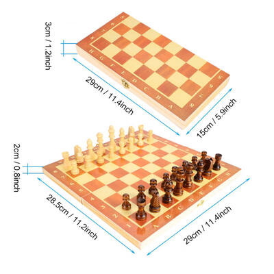 

Greensen Portable Wooden Chessboard Folding Board Chess Game for Party Family Activities