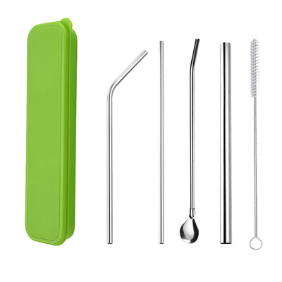 

Toponeto Long Stainless Steel Metal Drinking Straws With Cleaning Brushes Set Recycle