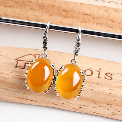 

Taiyin topaz topaz gemstone earrings jewelry garnet earrings style 925 silver