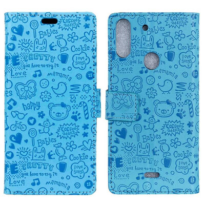 

MOONCASE Wiko View2 Plus Little Witch Leather Case - Blue