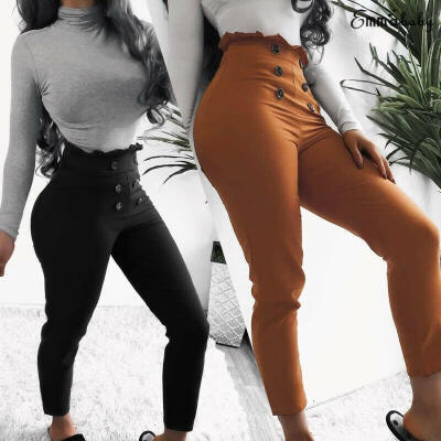 

Fashion Women High Waist Skinny Jeggings Pencil Pants Slim Stretch Trousers