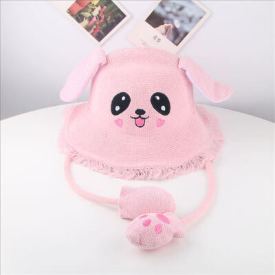 

Shake the same ear moving hat female sun hat cute net red rabbit hat children fisherman hat sunscreen tide